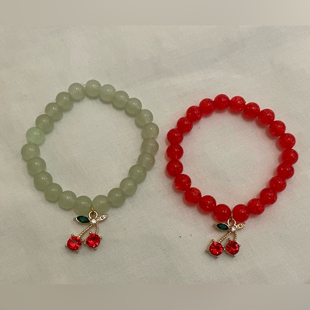 cherry bracelet set